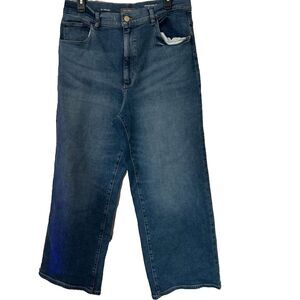 DL1961 Hepburn Wide Leg High Rise Vintage Jeans Women Size 32 Maritime Cotton